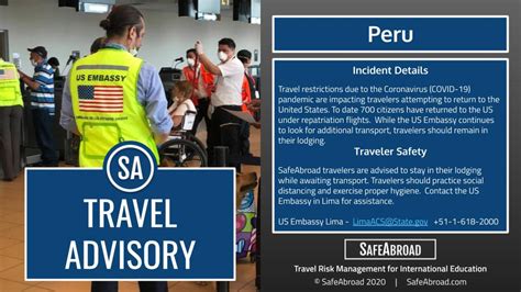 us travel advisory peru